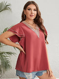 Plus Size Elegant Resort Blouse