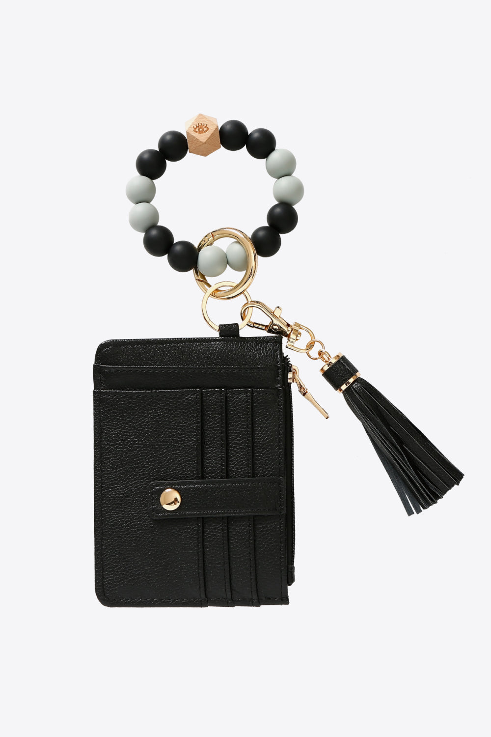 Boho Beaded Bracelet Keychain with Wallet