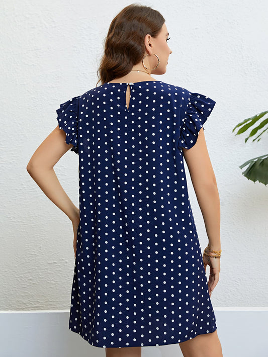 Plus Size Polka Dot Resort Dress