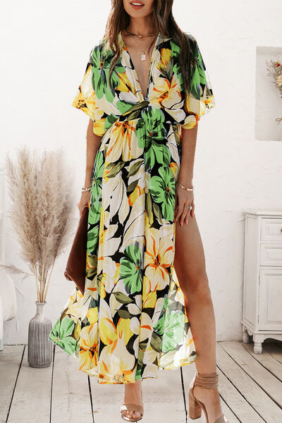 Tropical Plunge Resort Maxi Dress