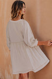 Beige Resort Vacation Dress