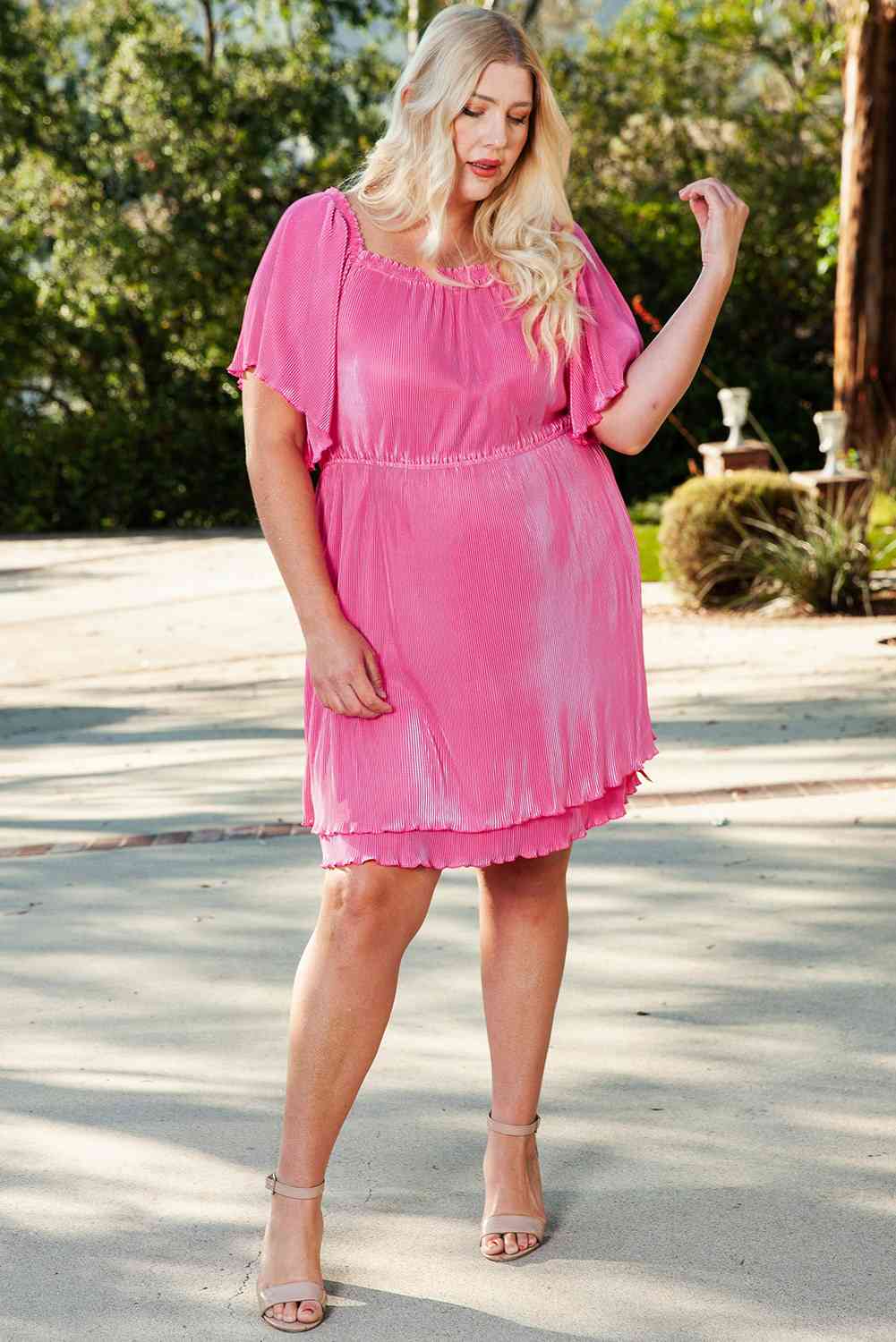 Plus Size Pink Summer Dress