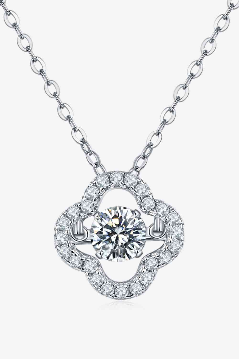 Moissanite Four Leaf Clover Pendant Necklace