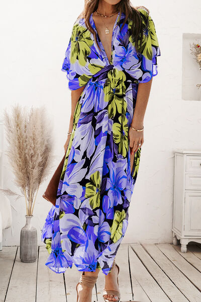 Tropical Plunge Resort Maxi Dress