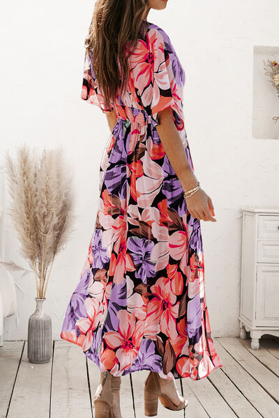 Tropical Plunge Resort Maxi Dress