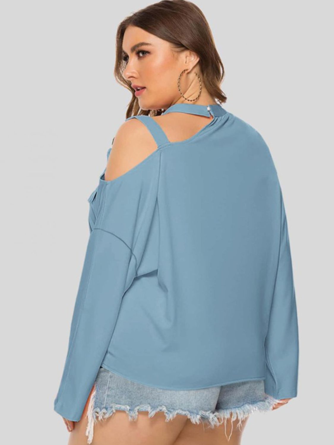 Plus Size One Buckle Shoulder Summer Top