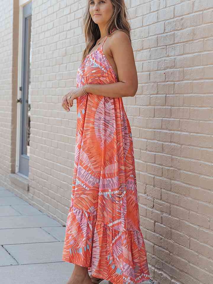 Boho Sleeveless Round Neck Beach Maxi Dress