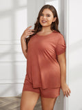 Plus Size Two-Piece Summer Loungewear Shorts Set