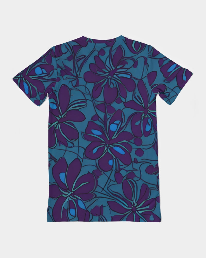 Purple Hawaii Floral Men's Hawaiian Print T'Shirt