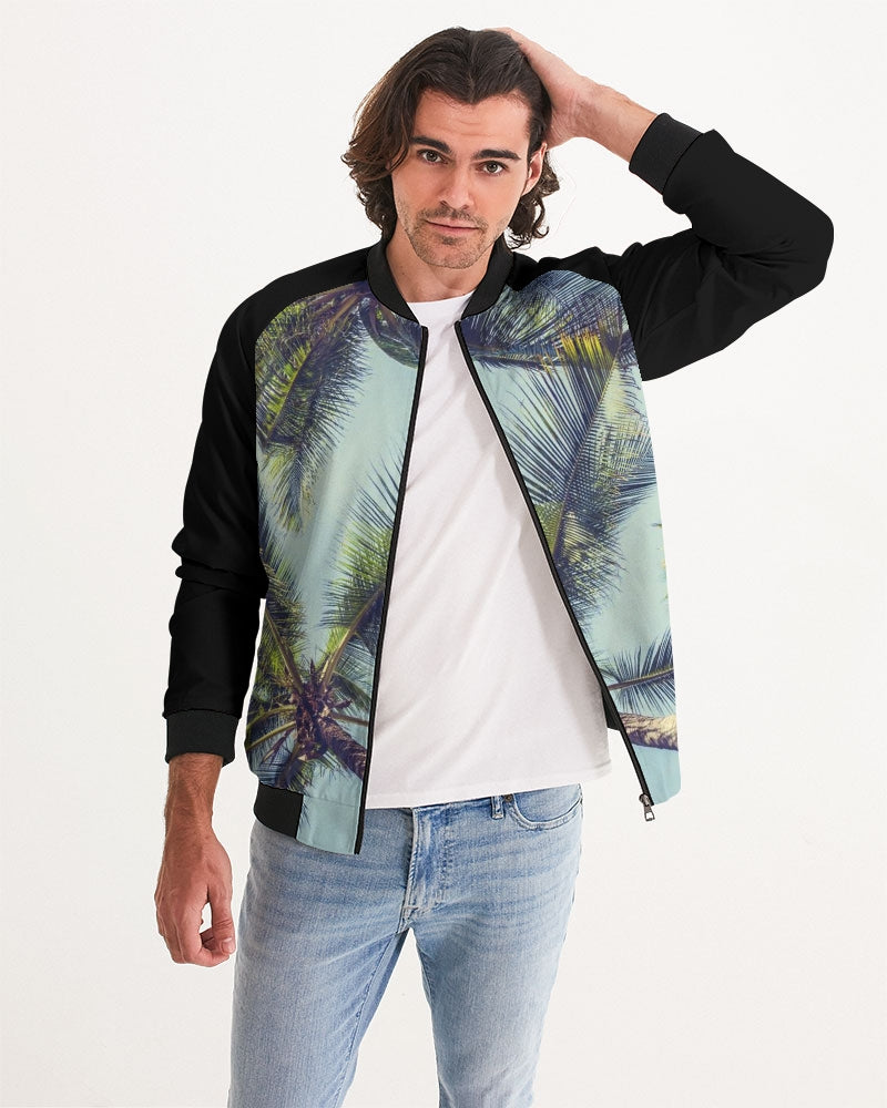 Coco Palm Tree Men's Designer Bomber Jacket