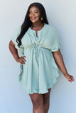 Plus Size Short Vacation Dress & Swim Cover