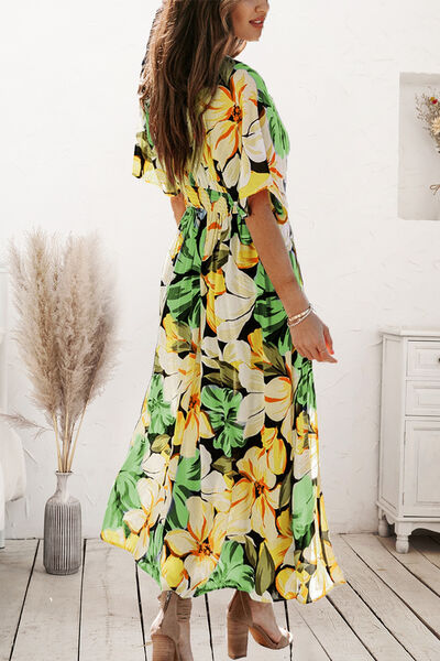 Tropical Plunge Resort Maxi Dress