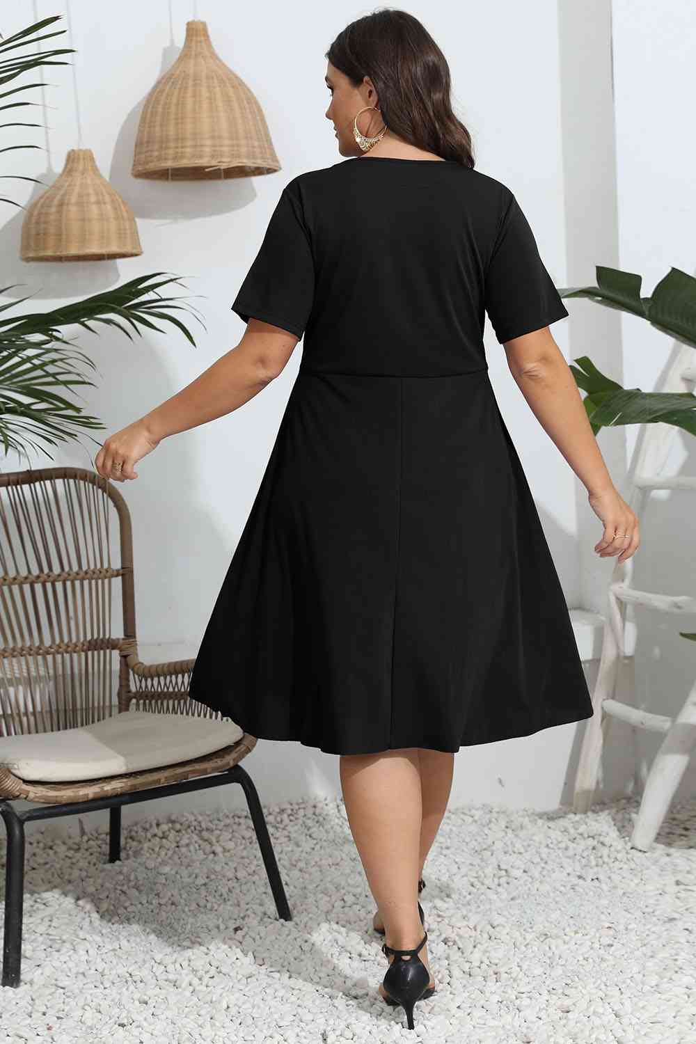 Black Plus Size Resort Vacation Dress
