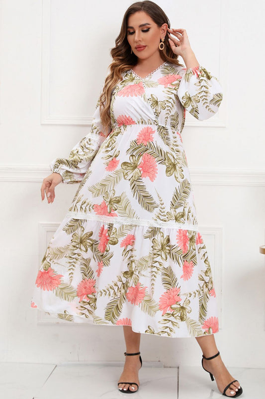 Plus Size Hawaiian Maxi Dress
