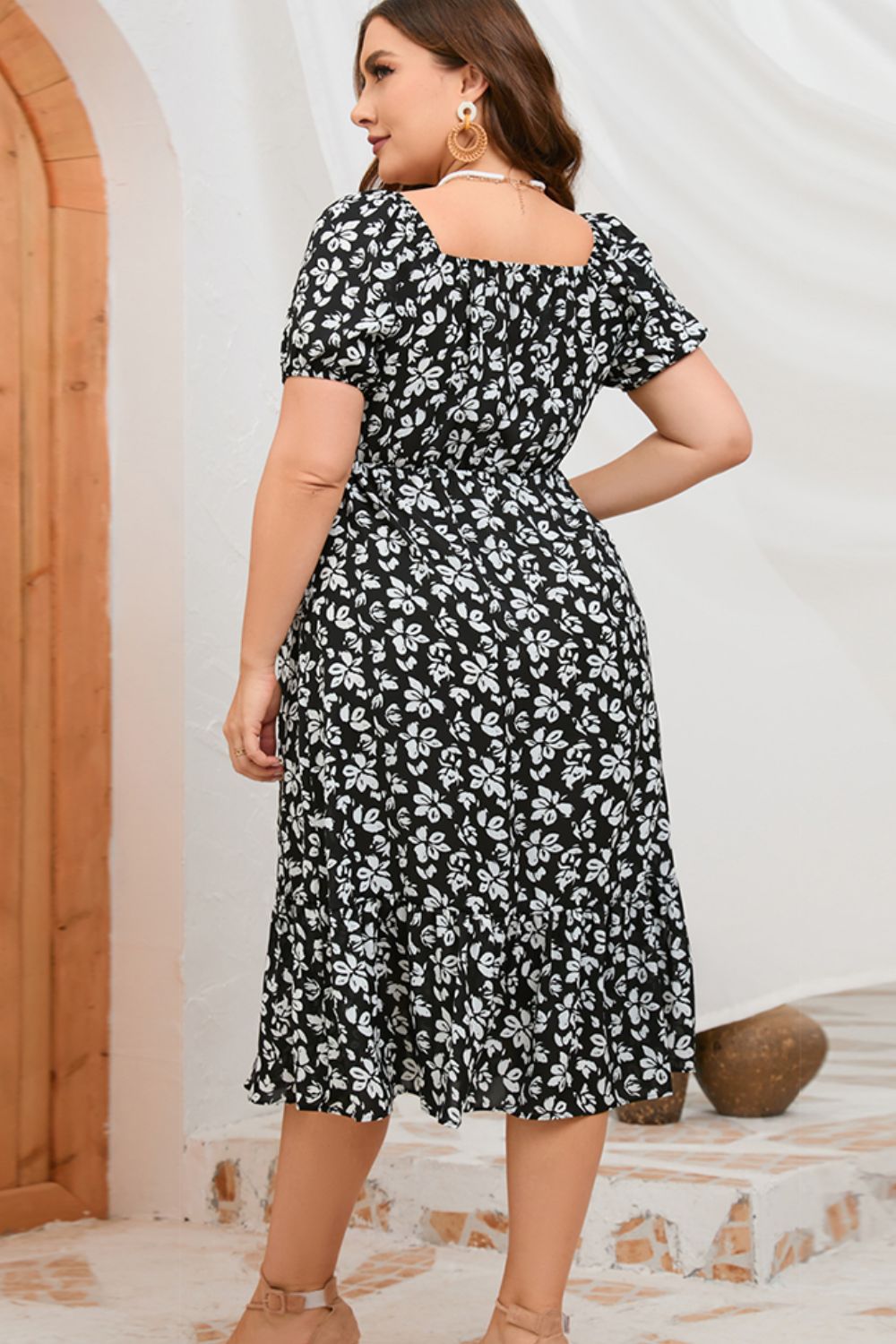 Plus Size Floral Beach Dress