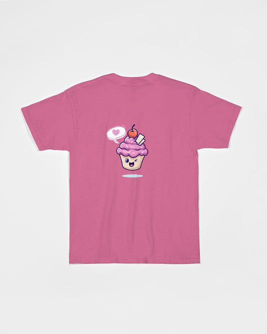 Cupcake Love Heavy Cotton Kids Pink T'Shirt
