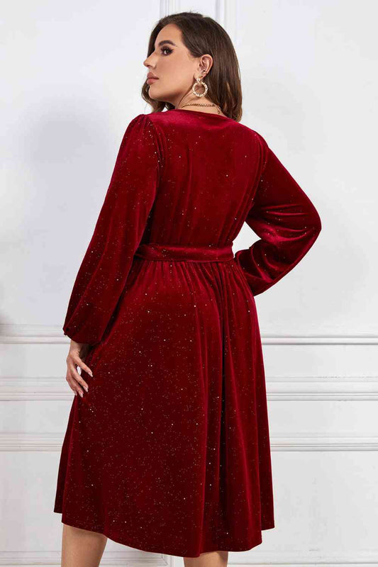 Plus Size Red Christmas Party Dress