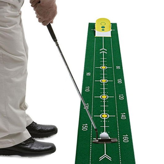 Professional Portable Roll Up Accurate Golf Club Putt Trainer Putting Green Mat Simulator Indoor Outdoor Training Aid Equipment