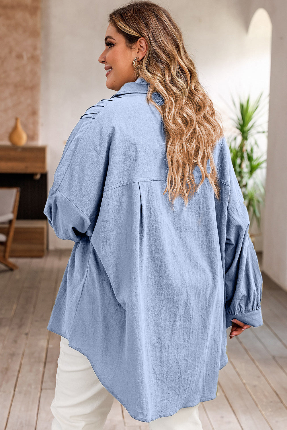 Plus Size High-Low Resort Blouse