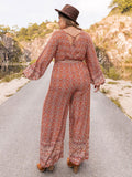 Plus Size Boho Summer Jumpsuit