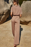 Tan Resort Wear Jumpsuit