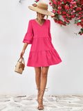 Malibu Pink Baby Doll Mini Dress