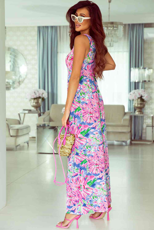 Floral Sleeveless Resort Maxi Dress