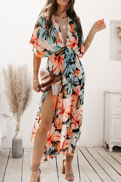 Tropical Plunge Resort Maxi Dress