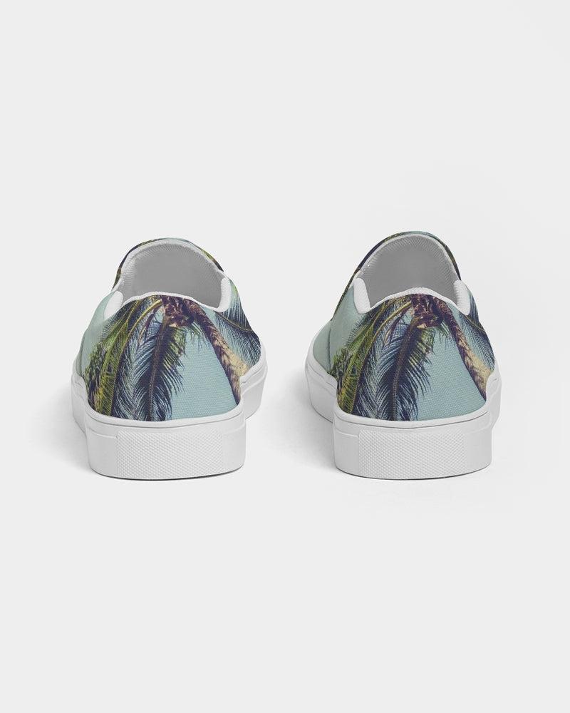 Coconut Coco Palm Tree Men's Slip-On Canvas Shoe