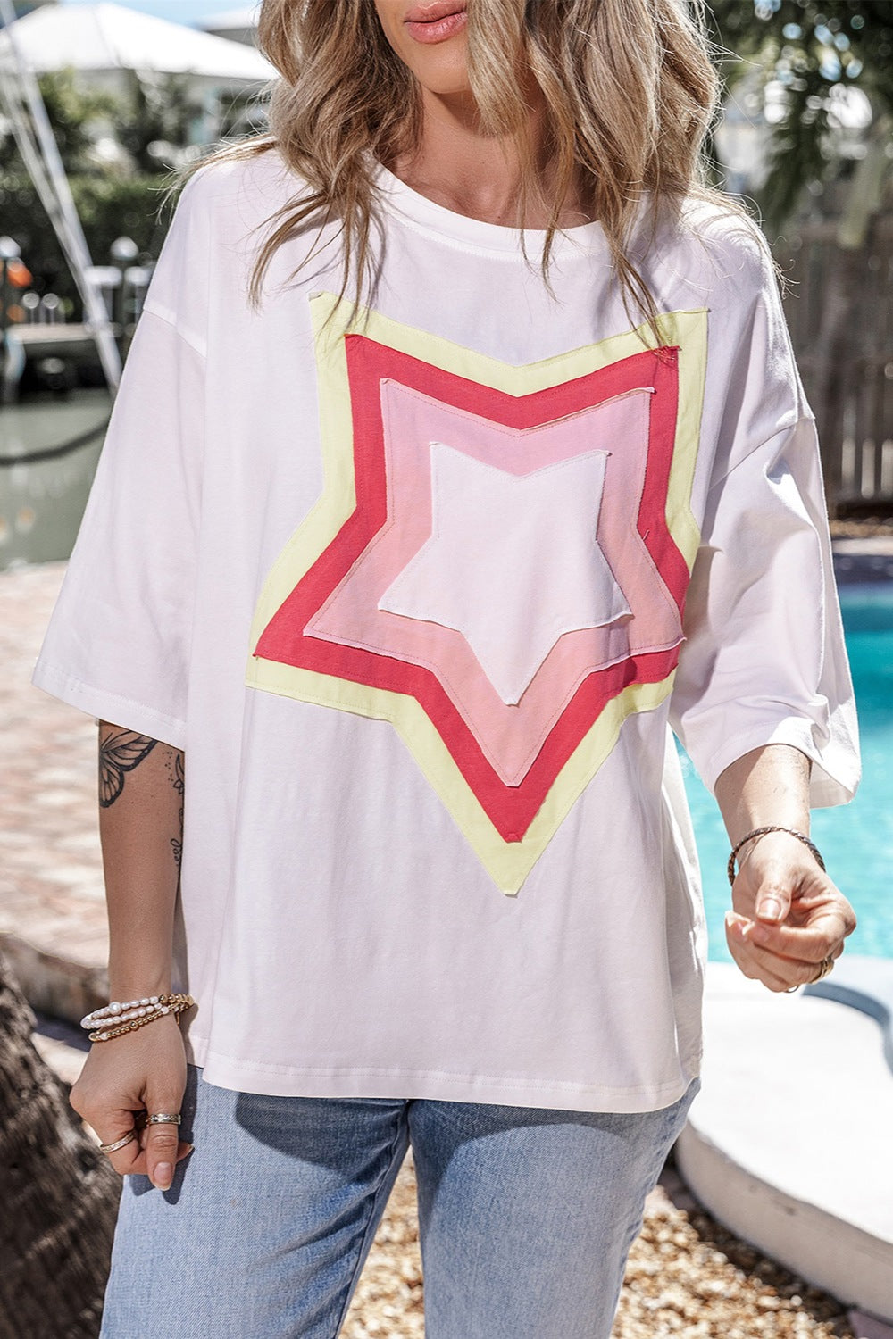 Star Dropped Shoulder T-Shirt