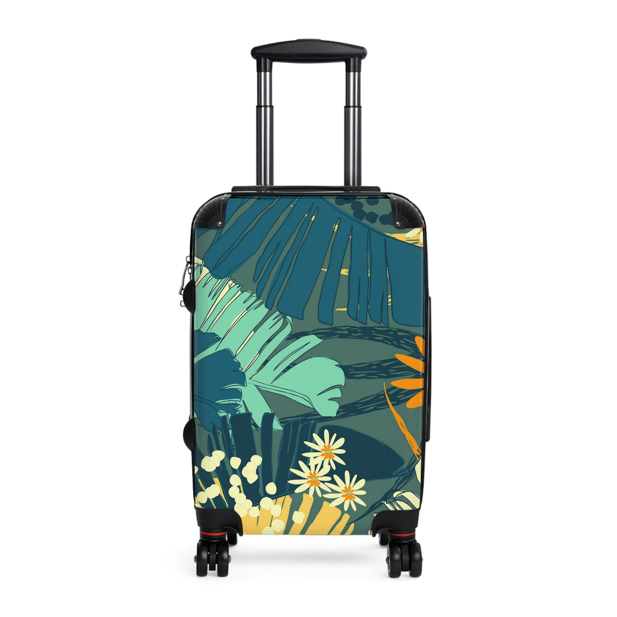 Tropical Print Suitcases, Featuring our Jungle Blues Print