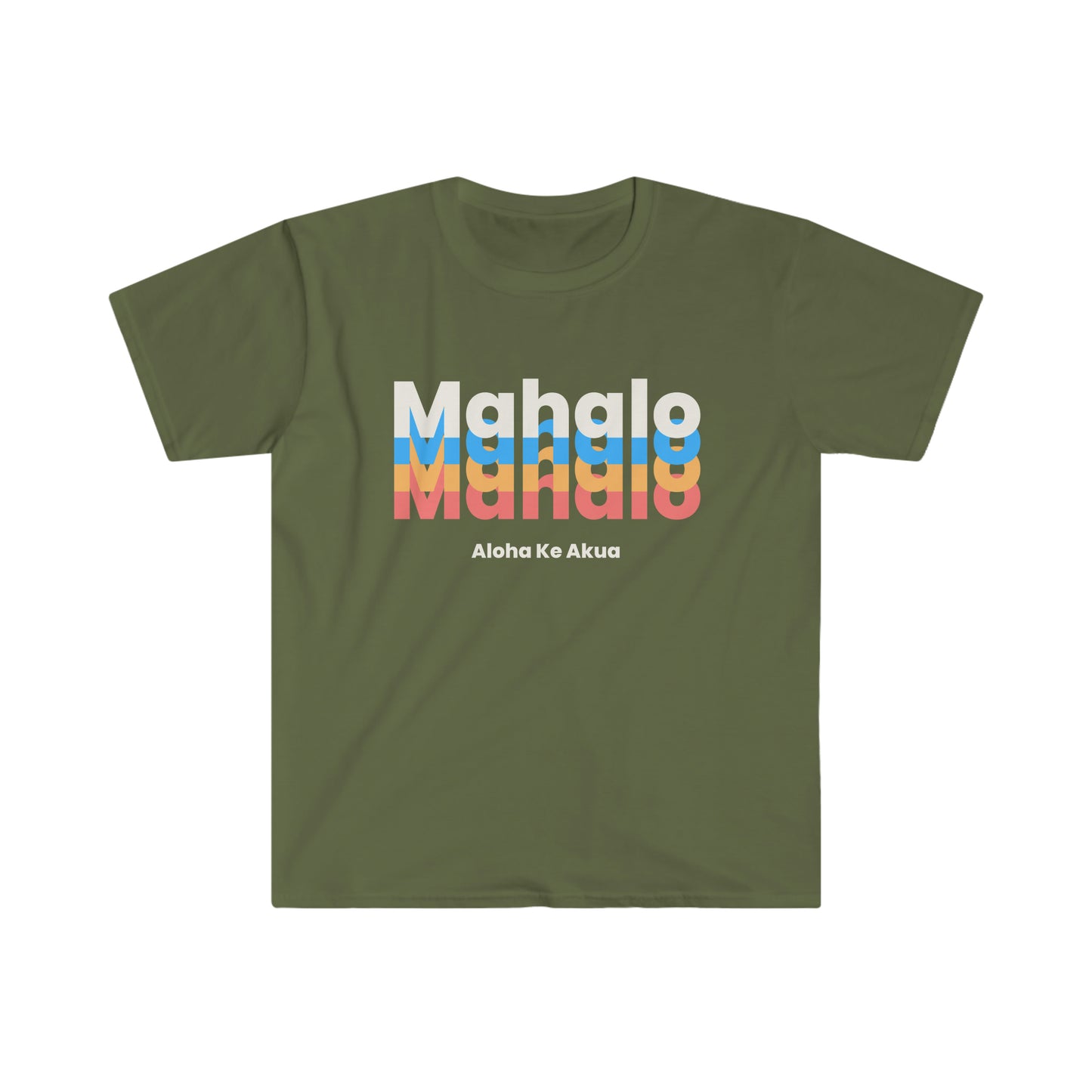 Unisex Softstyle Mahalo Ke Akua Hawaiian T-Shirt
