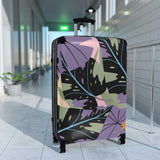 Lavender Jungle Collection Suitcase, Custom Designed Tropical Art Suitcase