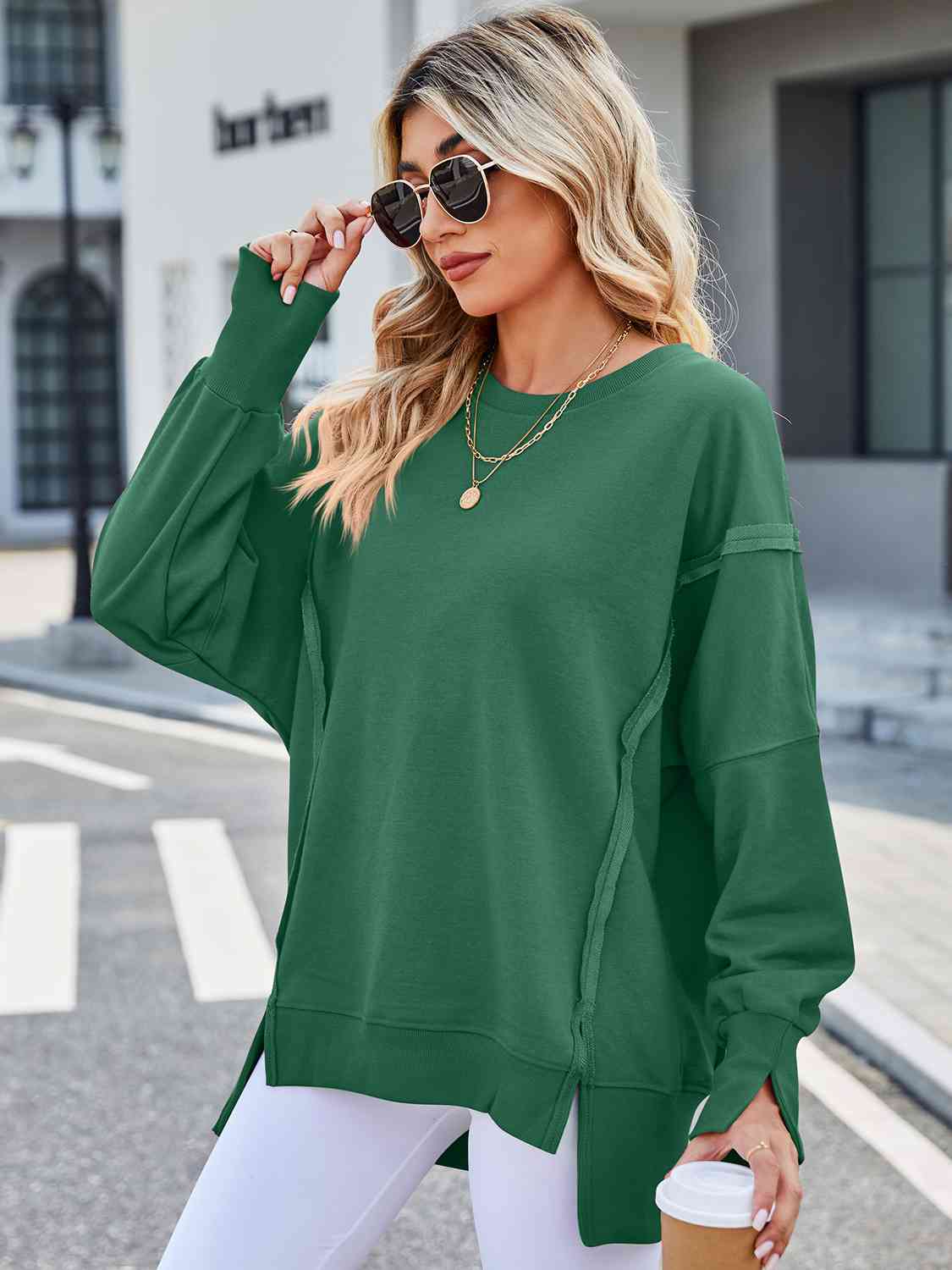 Low neck sweatshirt sale