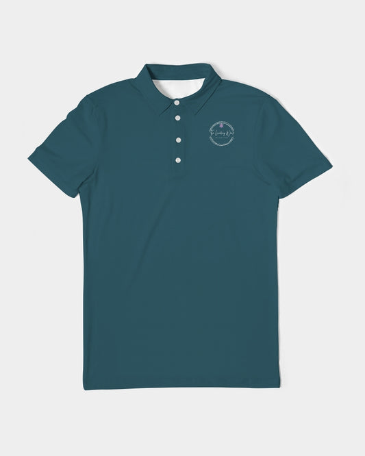 The Oxford Blue Men's Slim Fit Short Sleeve Polo