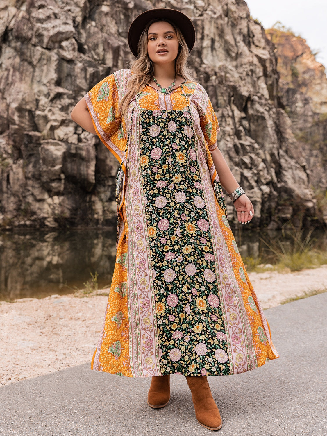 Plus Size Boho Maxi Dress