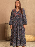 Plus Size Long Sleeve Maxi Dress