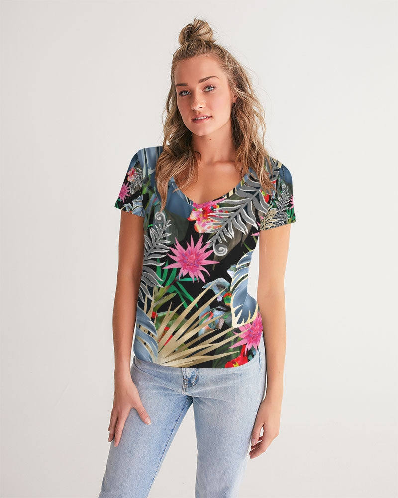Puna Hawaii Jungle Women's V-Neck T'Shirt