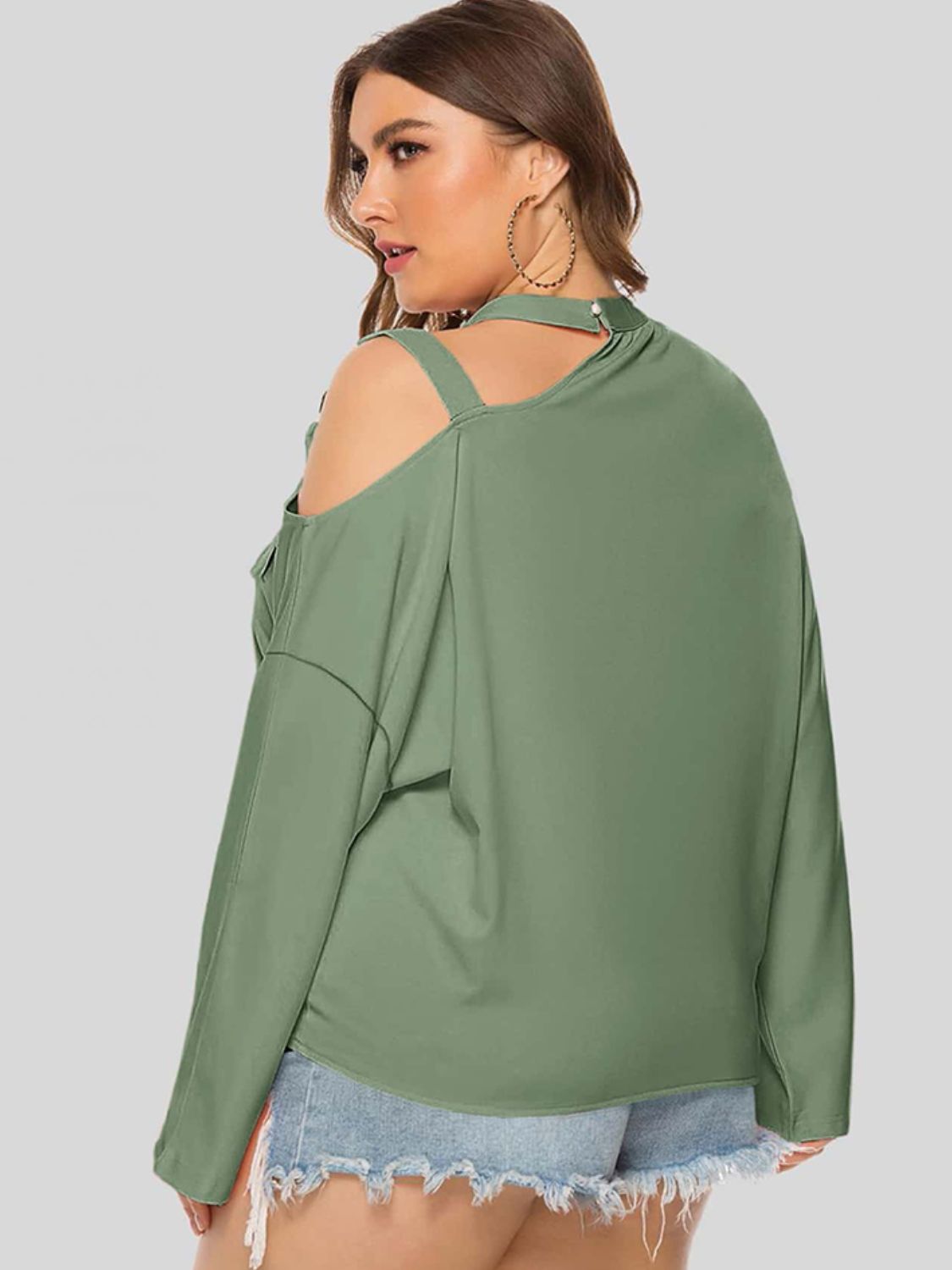 Plus Size One Buckle Shoulder Summer Top