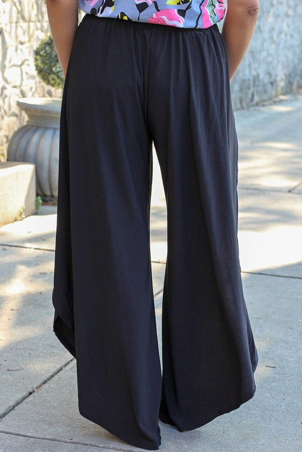 Plus Size Tie Front Wide Leg Sumer Pants