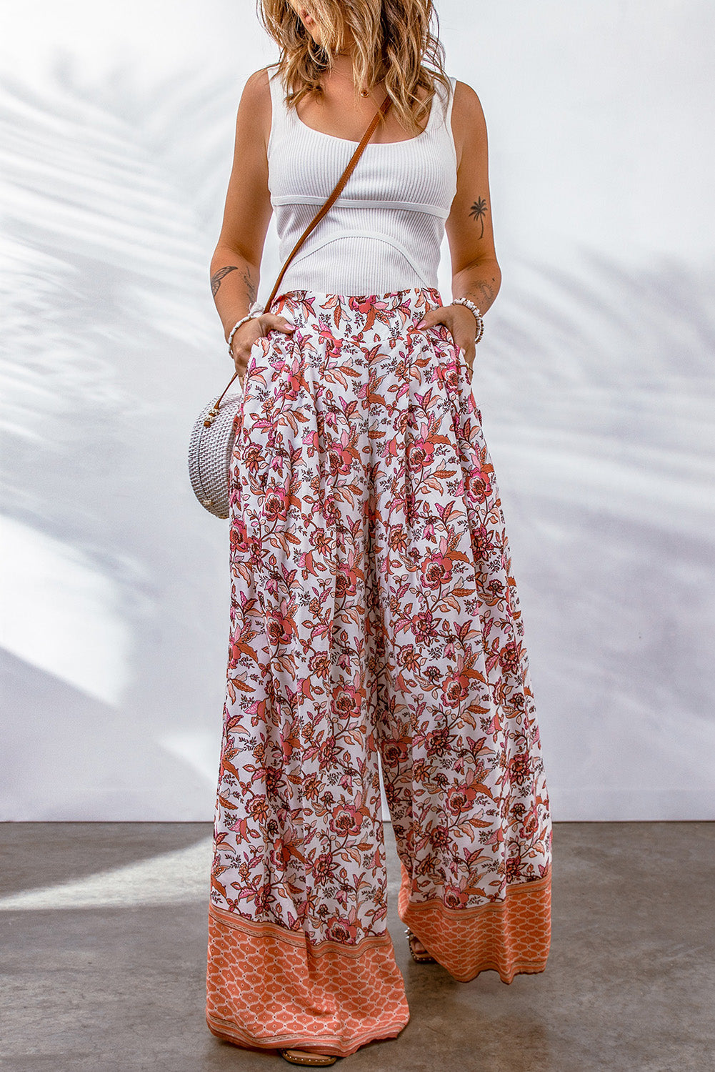 Bohemian Pleated Boho Resort Culottes