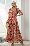 Frilly Floral Resort Maxi Dress