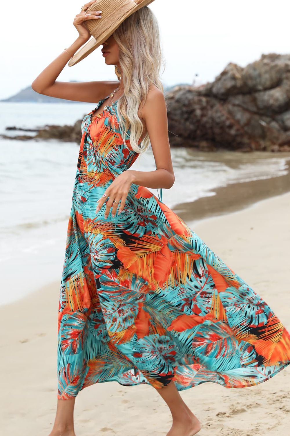 Tropical Hawaii Life Midi Resort & Beach Dress