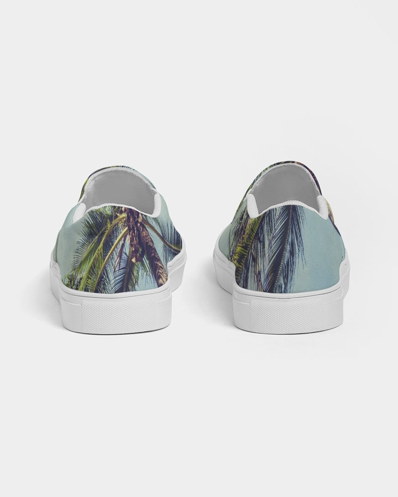 coconut-coco palm-tree Women's Slip-On Canvas Shoe