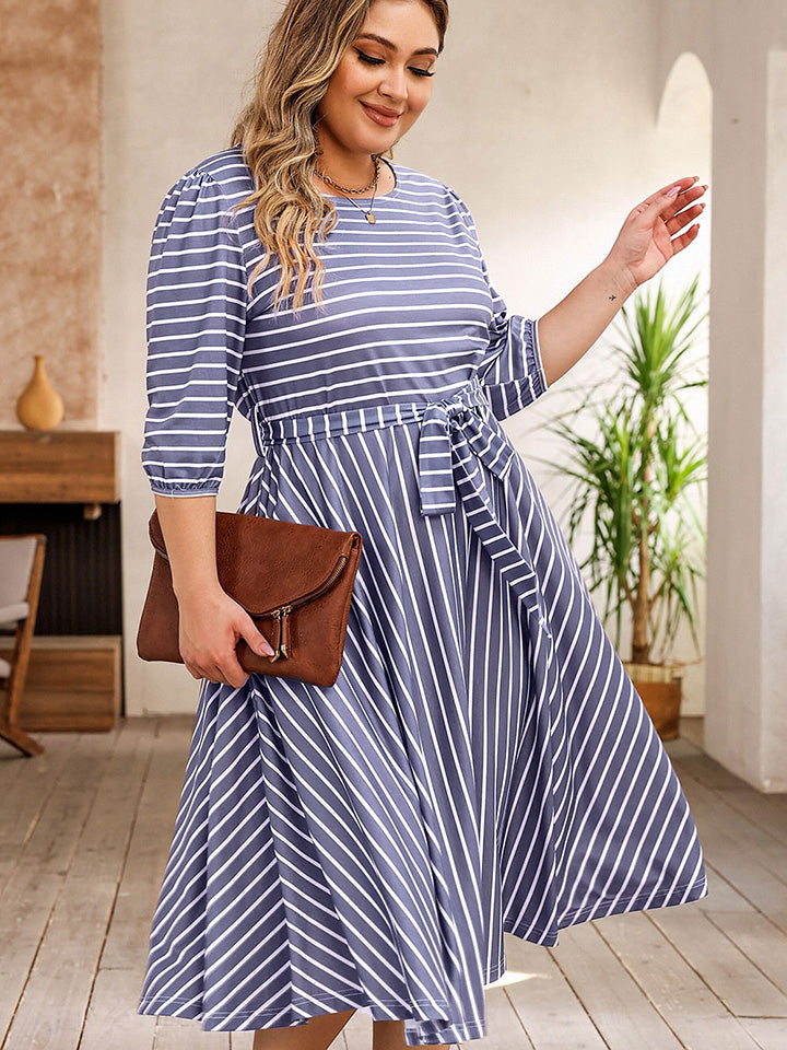 Plus Size Striped Summer Dress