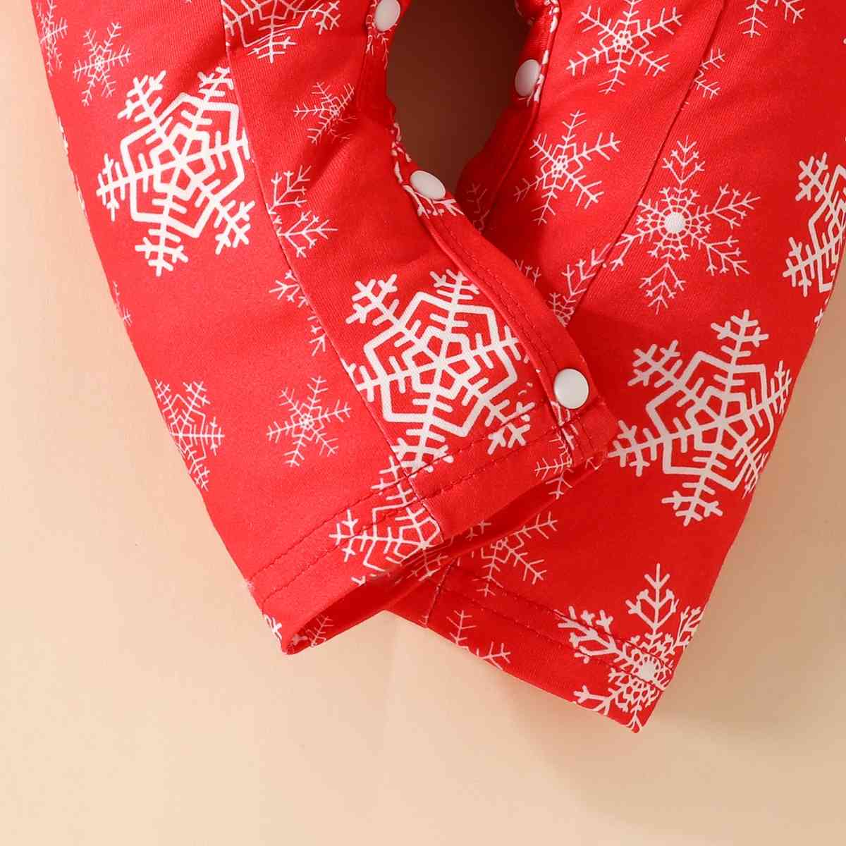 Christmas Snowflake Bow Detail Jumpsuit
