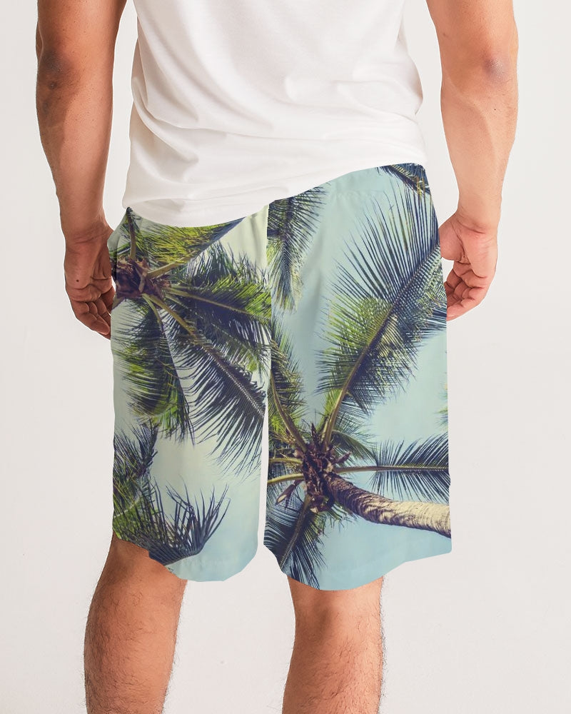 coconut-coco palm-tree Men's Jogger Shorts