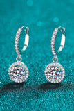 Moissanite Round-Shaped Drop Earrings