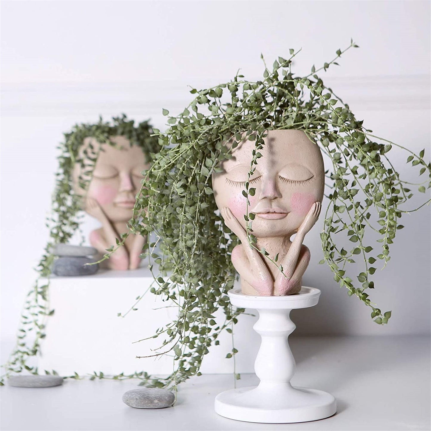 Girls Face Head Flower Planter Succulent