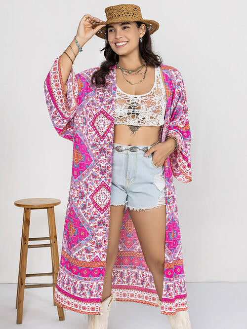 Plus Size Boho Beach Maxi Robe or Swim Cover